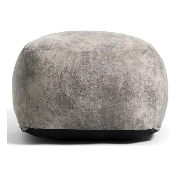 Big Joe Nestle Bean Bag Chair Ottoman, Cement Blazer, Vegan Leather