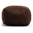 thumbnail image 1 of Big Joe Nestle Bean Bag Chair Ottoman, Espresso Blazer, Vegan Leather, 1 of 8