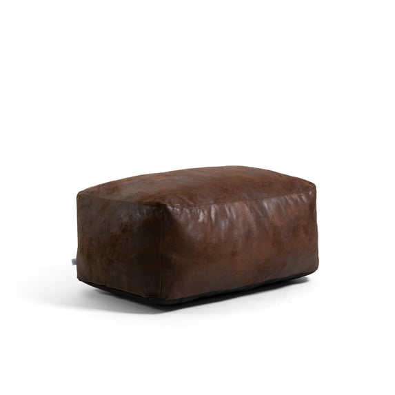 Big Joe Nestle Bean Bag Sofa Ottoman, Espresso Blazer, Vegan Leather