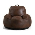 thumbnail image 1 of Big Joe Nestle Large Bean Bag Chair, Espresso Blazer, Vegan Leather, 4 Feet, 1 of 9