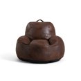 thumbnail image 1 of Big Joe Nestle Large Bean Bag Chair, Espresso Blazer, Vegan Leather, 4 Feet, 1 of 9