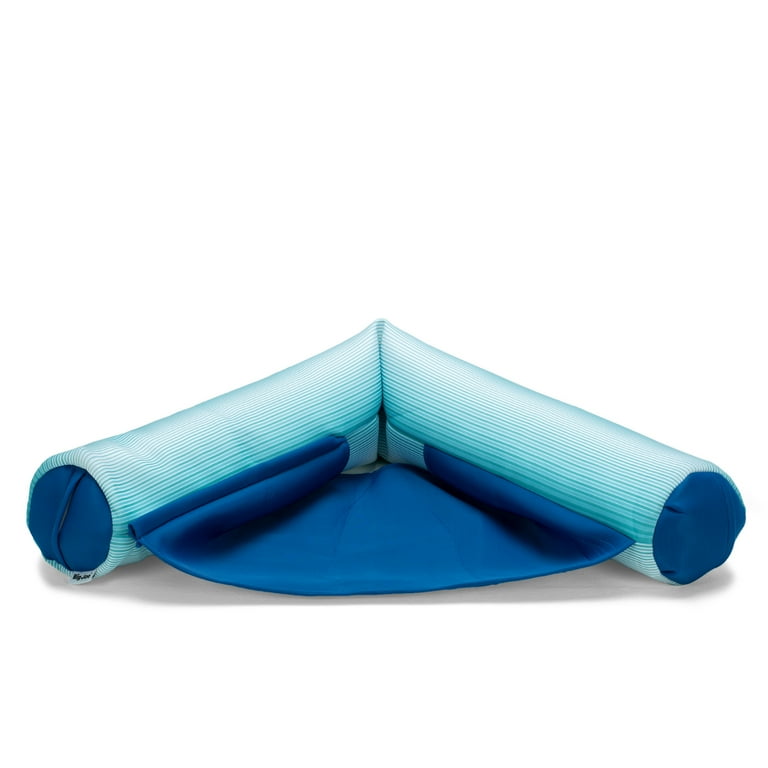 Big Joe Noodle Sling No Inflation Needed Pool Seat with Armrests Fade Aqua Double Sided Mesh Quick Draining Fabric 3 feet