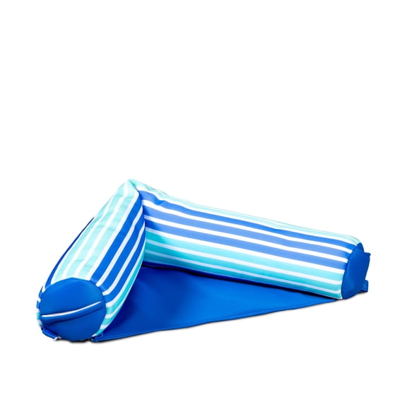 Big Joe Noodle Sling No Inflation Needed Pool Seat with Armrests, Vista Stripe Double Sided Mesh, Quick Draining Fabric, 3 feet