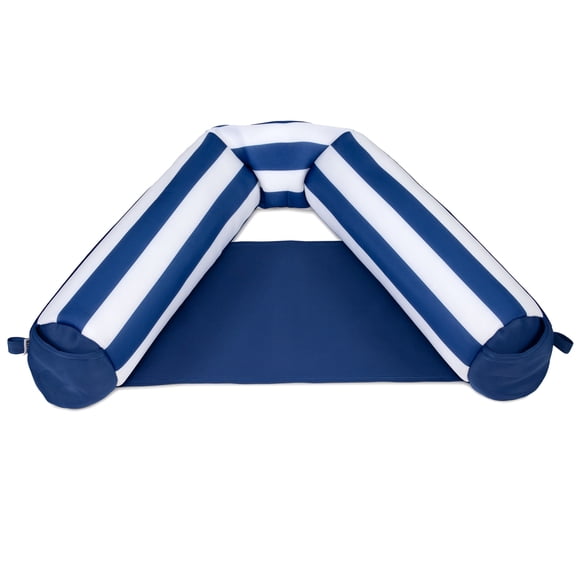 Big Joe Noodle Sling XL Pool Float, Nautical Stripe, Doubled-Sided Mesh, Quick Draining Fabric, No Inflation Needed