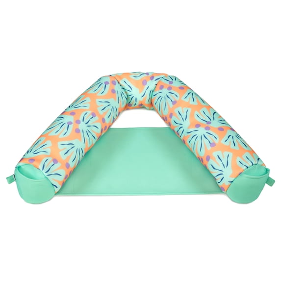 Big Joe Noodle Sling XL Pool Float, Sweet Shells Peach, Doubled-Sided Mesh, Quick Draining Fabric, No Inflation Needed