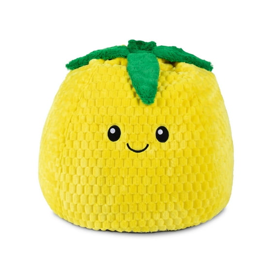 Big Joe Pineapple PlushiPals 2 Pack Super Soft Bean Bag Chair for Kids, Plush Honeycomb Fabric