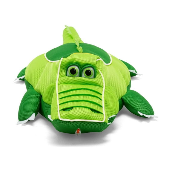Big Joe Pool Petz Large Alligator No Inflation Needed Animal Floating Pool Toy, Alligator Shape Mesh, Quick Draining Fabric, 4.5 feet