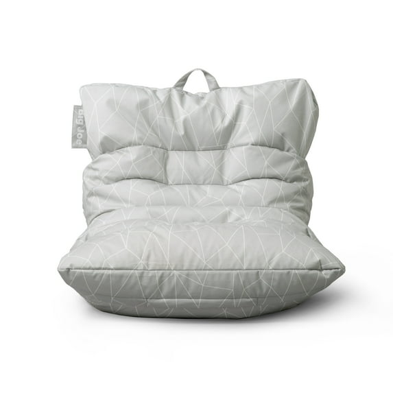 Big Joe Roma Bean Bag Chair, Moonstone Tessellation Lenox, Durable Woven Polyester, 3 feet
