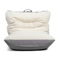 thumbnail image 1 of Big Joe Roma Bean Bag Chair, Oat Sherpa and Graphite, Vegan Suede, 3 feet, 1 of 8
