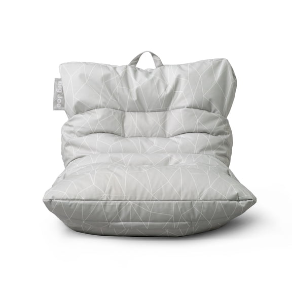 Big Joe Roma Bean Bag Chair, Moonstone Tessellation Lenox, Durable Woven Polyester, 3 feet