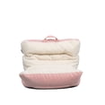 thumbnail image 1 of Big Joe Roma Kid's Bean Bag Chair, Oat Sherpa and Desert Rose, Vegan Suede, 2 feet, 1 of 6