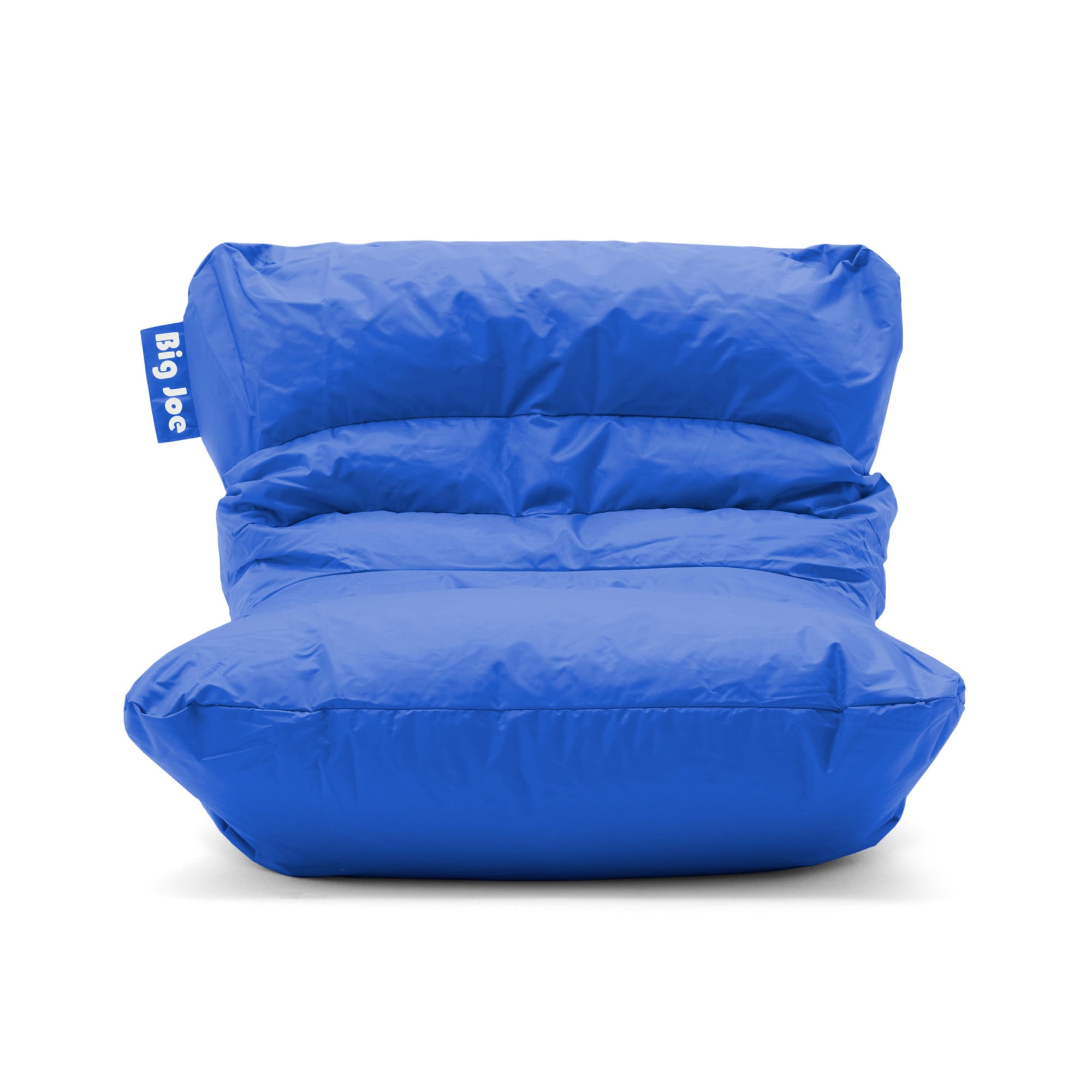 Sapphire Nylon Blend Bean Bag Chair with Curved Back
