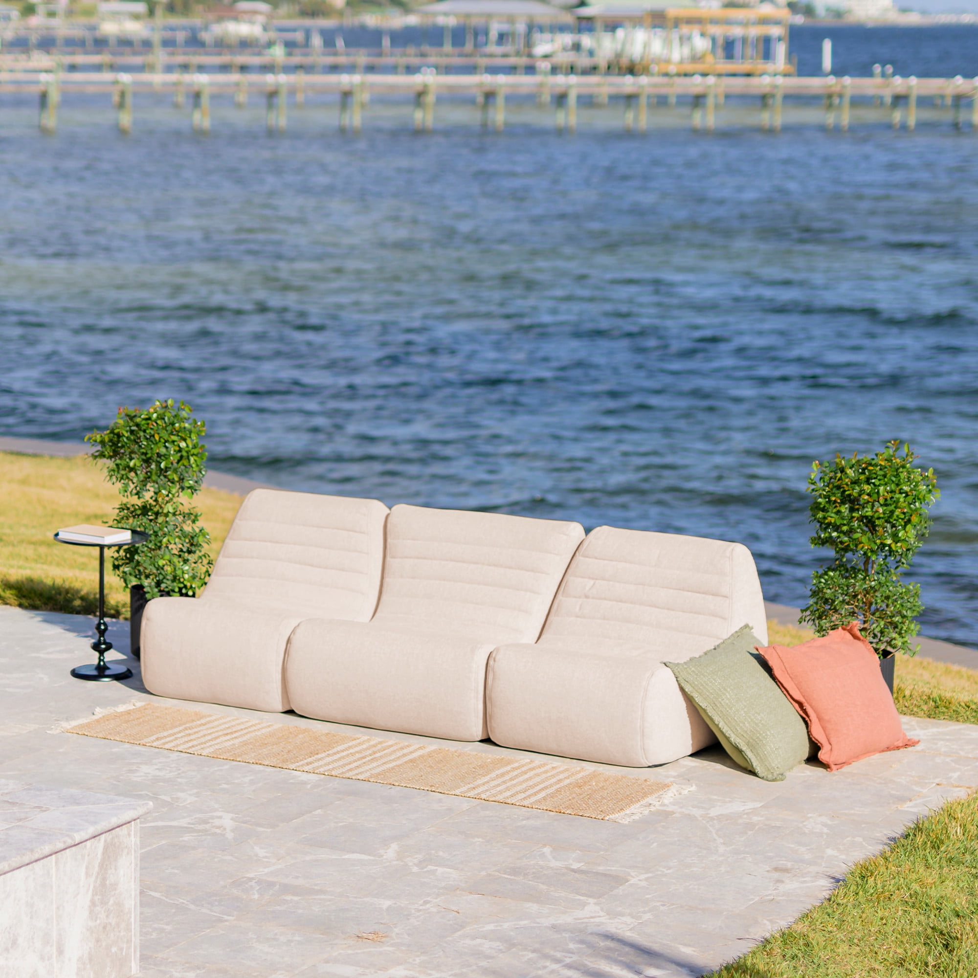 Big Joe Solvana Outdoor Sectional, 3 Piece Patio Furniture Set