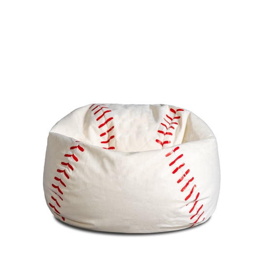 Big Joe Sports Ball Child-Sized Bean Bag Chair 2 Pack, Baseball Plush, Soft Polyester, 2.5 feet