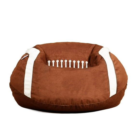 Big Joe Sports Ball Child-Sized Bean Bag Chair 2 Pack, Football Plush, Soft Polyester, 2.5 feet