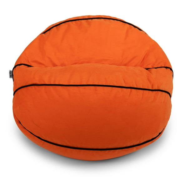 Big Joe Sports Ball Child-Sized Bean Bag Chair, Basketball Plush, Soft Polyester, 2.5 feet