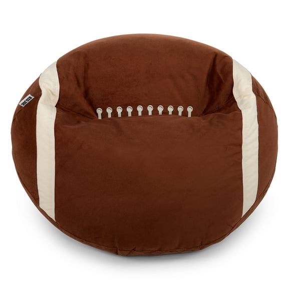 Big Joe Sports Ball Child-Sized Bean Bag Chair, Football Plush, Soft Polyester, 2.5 feet