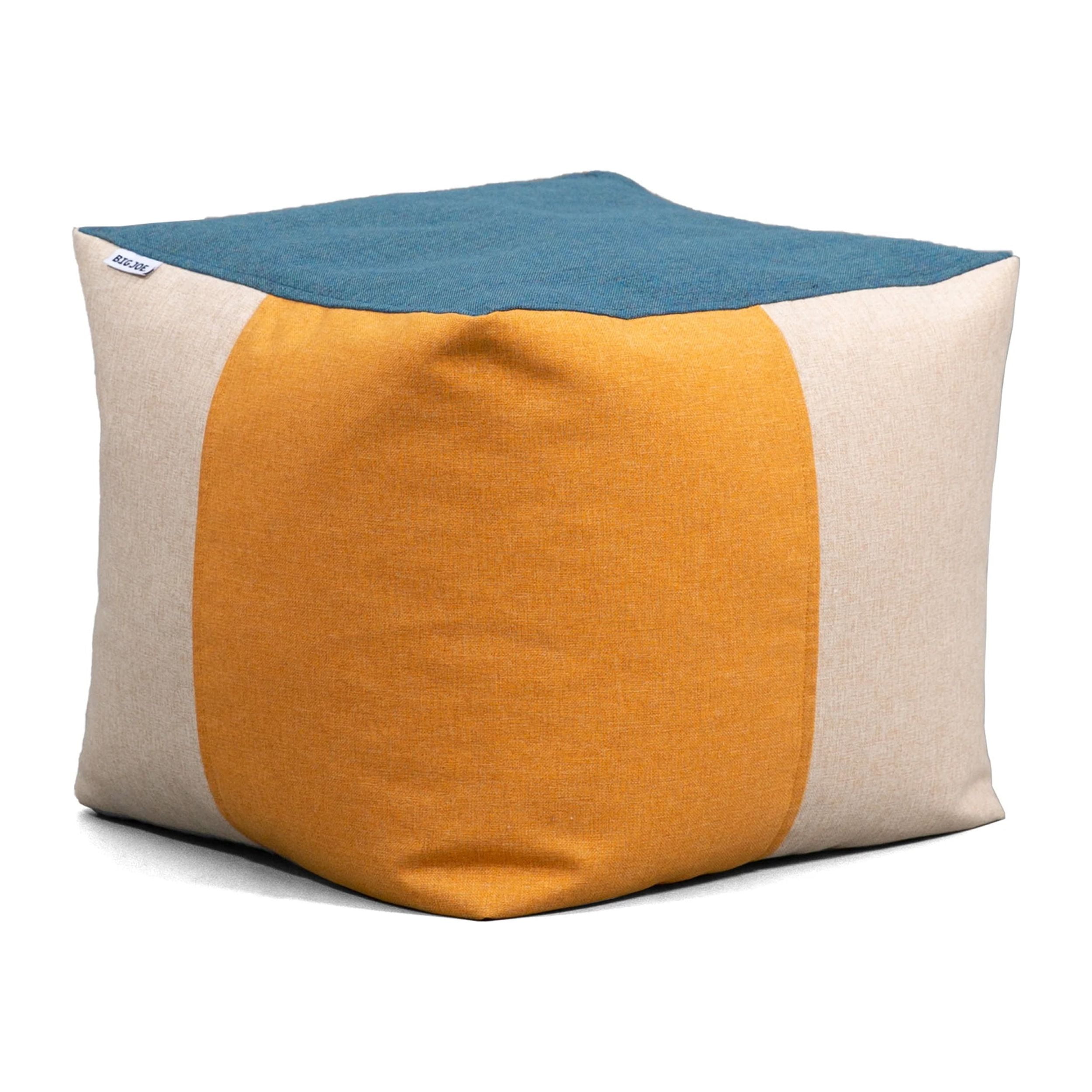 Big Joe Square Ottoman Weatherproof Bean Bag Footrest, Sunset Block Intertwist, Weather