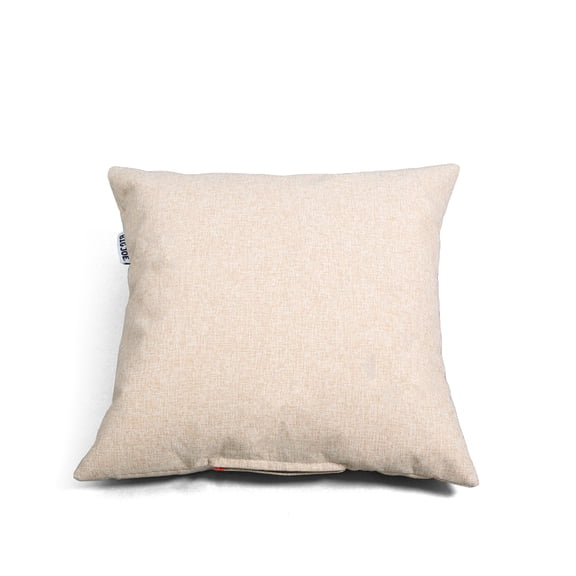Big Joe Square Pillow Weatherproof Bean Bag Decor, Natural Intertwist, Weather Resistant UV-Protected Fabric, 16 inches