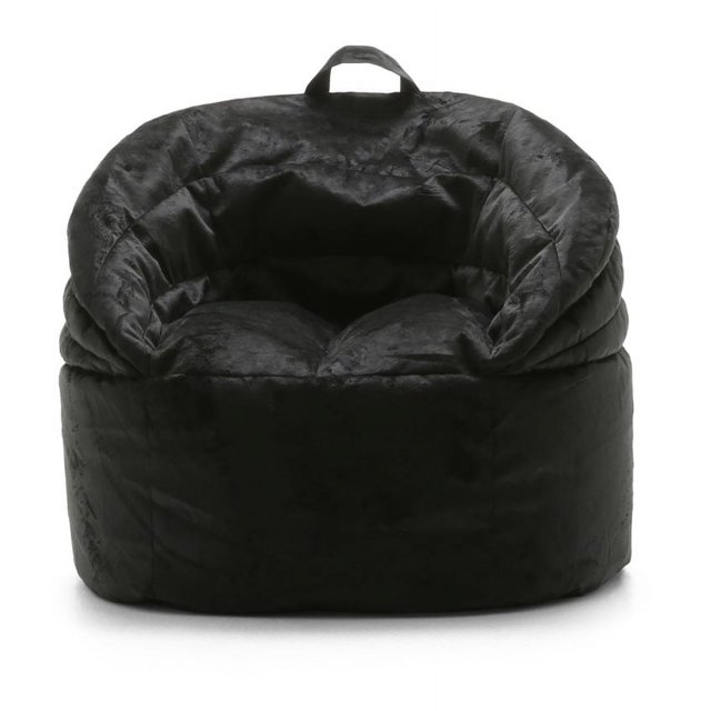 Big Joe Stack Bean Bag Chair, Plush 2ft, Black