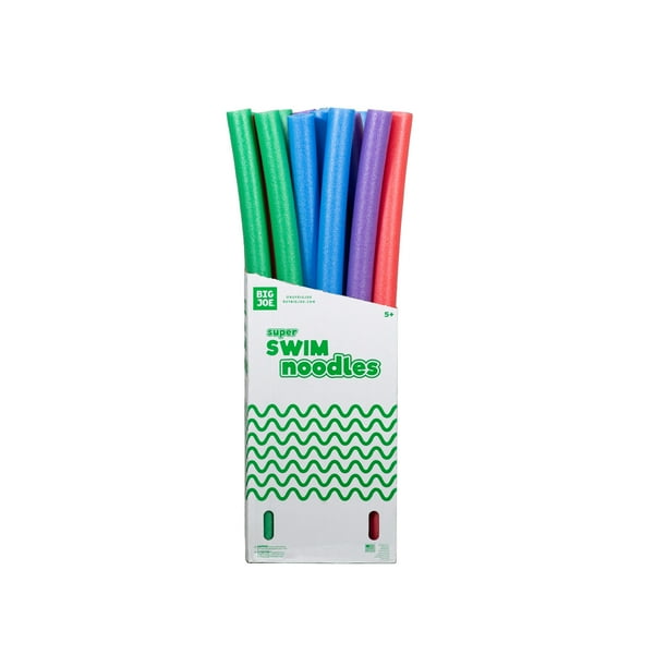 Big Joe Swim Noodle 18 Pack Pool Noodles, Red, Blue, Green, Purple