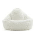 thumbnail image 1 of Big Joe Teardrop Bean Bag Chair, Ivory Shag Fur, Soft Faux Fur, 3 feet Big, 1 of 6
