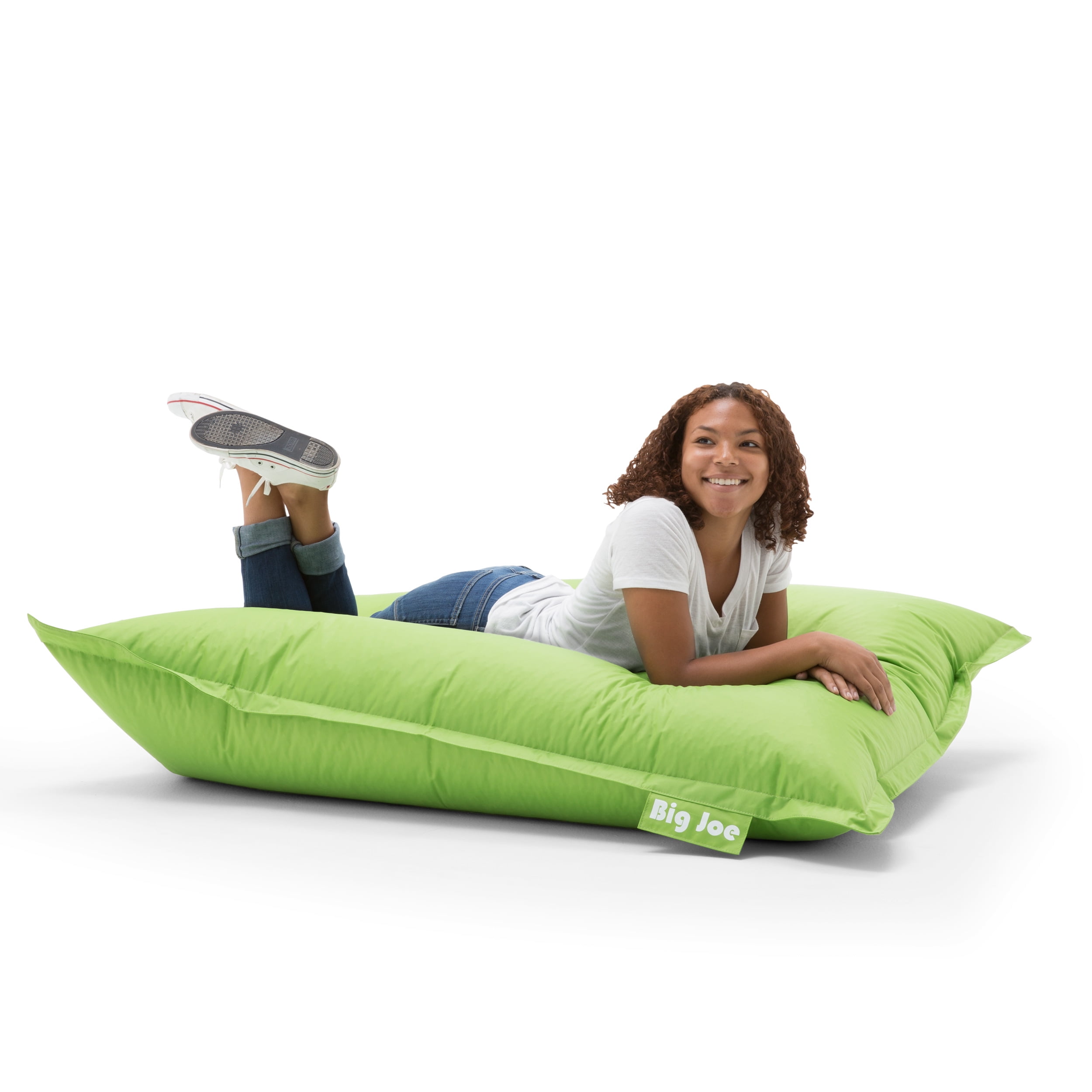  Big Joe Classic Bean Bag Chair, Spicy Lime Smartmax, 2ft Round  & Bean Refill 2Pk Polystyrene Beans for Bean Bags or Crafts, 100 Liters per  Bag : Everything Else