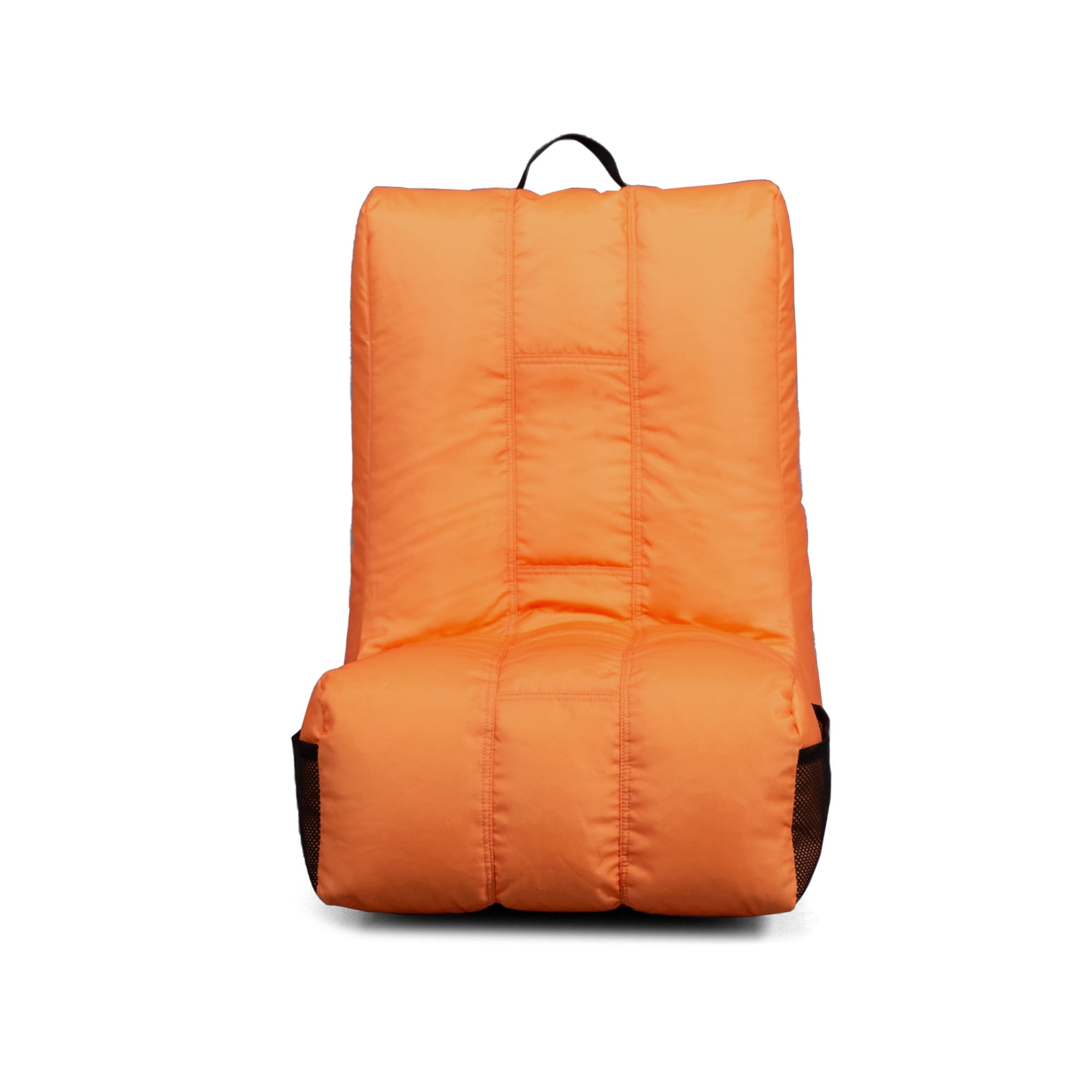 Tangerine Polyester Video Lounger Bean Bag Chair with Removable Cover