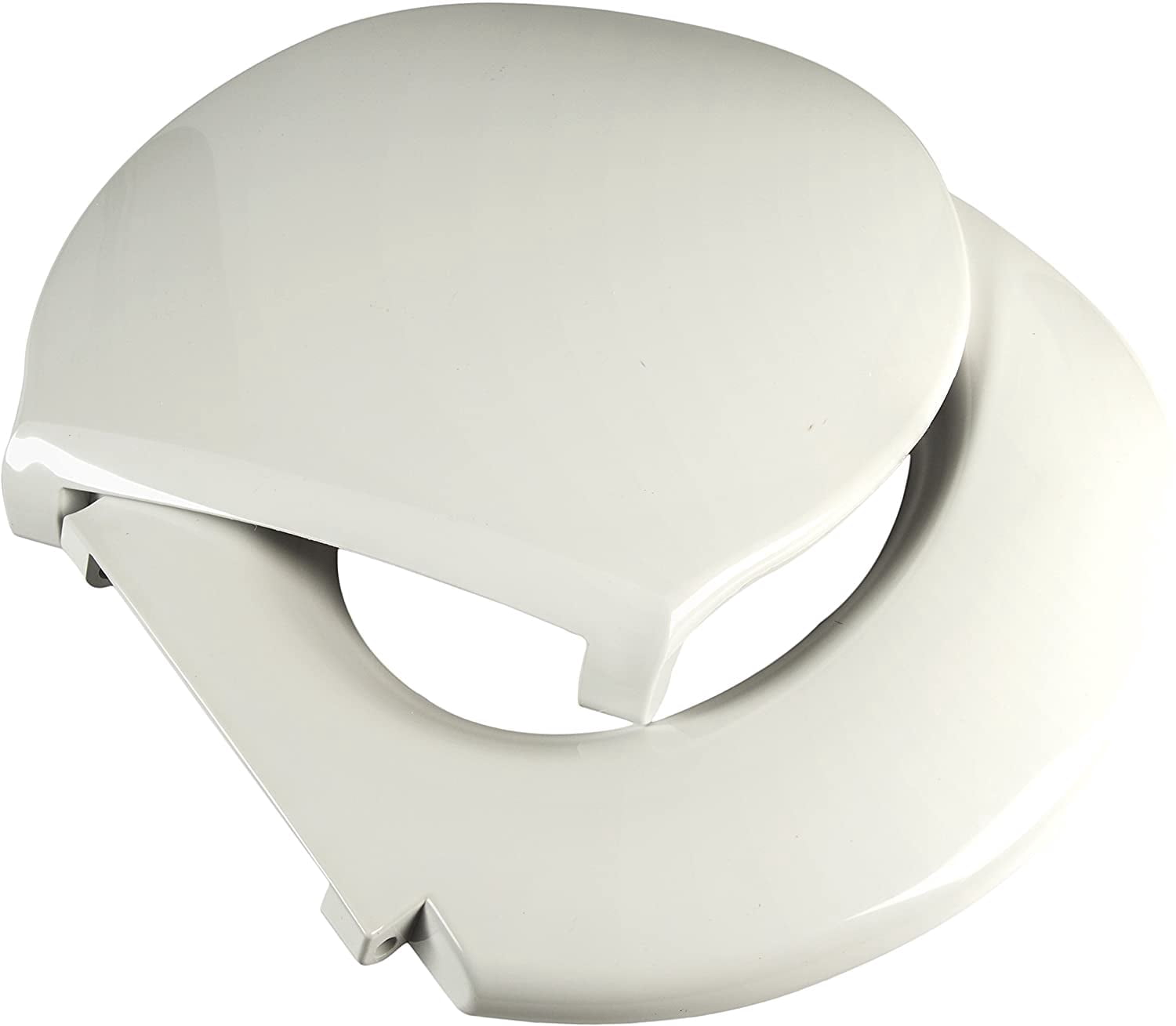 Big John 6-W Oversized Toilet Seat With Cover - Fits Round Or Elongated Bowls, 800 Lb Capacity, White, Extra Large