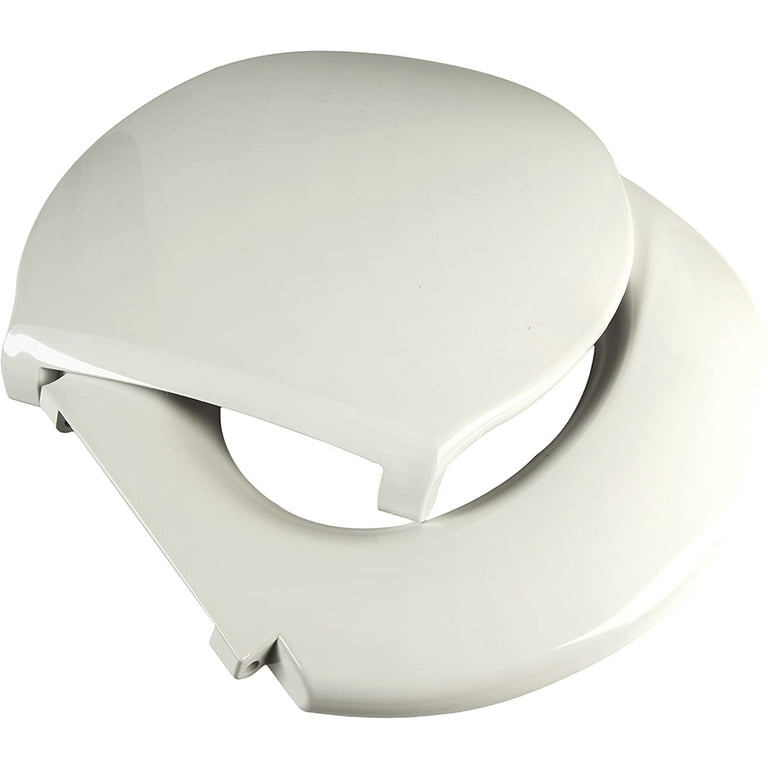 Big John Products 6W Big John 6 W Oversized Seat with Cover for Round Or Elongated Toilet Bowls Weight Capacity 800 Pounds White