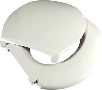 Big John Products 6W Big John 6-W Oversized Seat with Cover ��� for Round Or Elongated Toilet Bowls ��� Weight Capacity 800 Pounds ��� White
