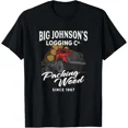thumbnail image 1 of Big Johnson's Logging Co. Packing Wood Funny Logger T-Shirt, 1 of 2