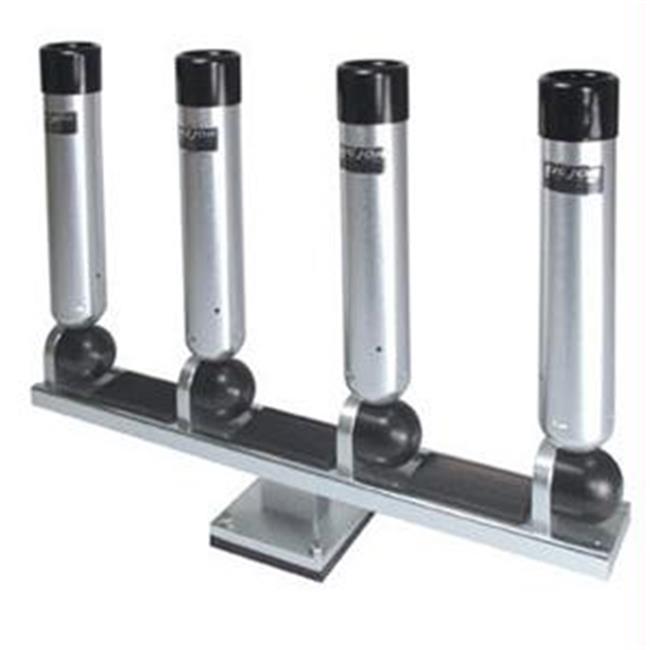Big Jon Quad MultiAxis Pedestal Mounted Rod Holder Silver [RH04360]