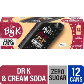 Big K Dr. K Zero Sugar Cream Soda, 12 fl oz Cans, 12 CANS