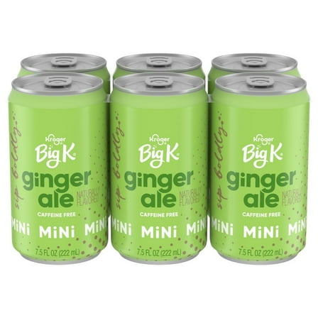 Big K Ginger Ale Caffeine Free Mini Soda Cans 6 pk / 7.5 fl oz - Pack of 1