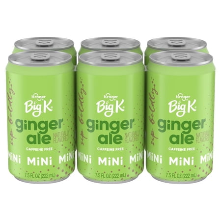 Big K Ginger Ale Caffeine Free Mini Soda Cans 6 pk / 7.5 fl oz - Pack of 2