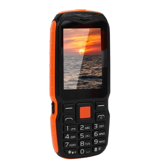 Big Key Senior Mobile Phone with 2.6 in HD Screen Unlocked 2G Dual SIM Dual Standby Backup Phone with Side Key Super LED Flashlight and High Volume Loudspeaker for Seniors Students, Orange