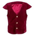 thumbnail image 1 of Big Kid Boy's Classic Casual Solid Color Children's Vest Toddler Boys Shirt Toddler Boy Long Sleeve Pajamas Soccer Cleats Boys High Tops Flat Top Hats for Boy Undershirt 2t Size 10-12 Years Red, 1 of 2