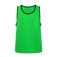 thumbnail image 1 of Big Kid Children Sleeveless Solid Vest Tops Casual Popularity Side Wide Fork Fitness Sports Garment Loose Vest Basketball Tee Boys Extra Small Long Sleeve Tops for Little Boys 10-15 Years Green, 1 of 4