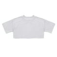 thumbnail image 1 of Big Kid Crop Tops For Girls Short Sleeve Shirt Girls Summer Tops Neck Slim Fit Basic Tee Crop Top for Toddler Skirts And Teens Summer Tan Top Sequin 14-15 Years White, 1 of 4
