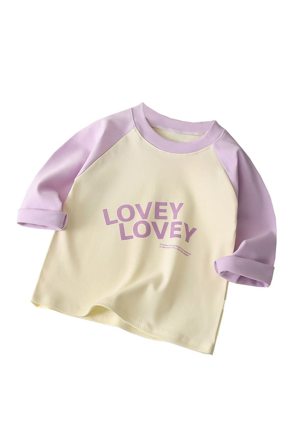 Big Kid Kids Boys Girls Casual Long Sleeve Raglan Sleeve T Shirts Crewneck Tops Kids Color Block Tee Toddlers Tops Girls Tunic Toddler Long Shirt Simply Be Clothes Baby Girl Cow 11-12 Years Purple