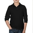 thumbnail image 1 of Big Kid Little Boys Kids Texture Shirts Casual Elasticity Long Sleeve Button Closure Knit Shirt Soft Tops Ice Boy Boys 14 16 Shirt Pack Kids Blank T Shirts Size 14 16 Clothes 13-14 Years Black, 1 of 9