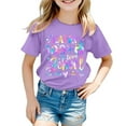 thumbnail image 1 of Big Kid Shirts For Teen Kids Girls Child Short Sleeve Prints T Shirt Trendy Girls Fans Present Tops en Top Snowflake Top Fall Shirts Kids Boys Tops for Teen Size 12 Cute 12-13 Years Purple, 1 of 4