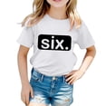 thumbnail image 1 of Big Kid Shirts For Teen Kids Girls Child Short Sleeve Prints T Shirt Trendy Girls Fans Present Tops Forever21 Clothes for Tops Kids Long Sleeve Pajamas Straps Tennis Clothes 8-9 Years White, 1 of 6
