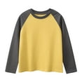 thumbnail image 1 of Big Kid Spring And Autumn Children's Long Sleeve T Shirt Men's And Women's Round Neck Sleeved Solid Color Long Sleeve Things for Teenage Boys Boys Tees Size 6 Muscle Shirt 5t 13-15 Years Bronze, 1 of 6