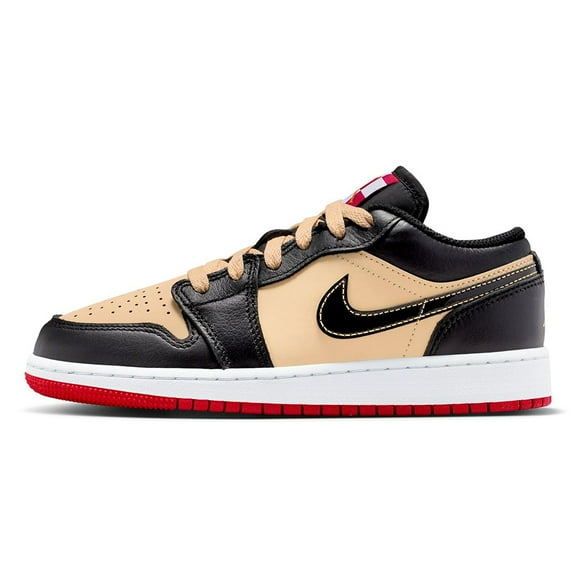 Big Kid's  Air Jordan 1 Low SE "Pizza" Sesame/Black-Fire Red-White (HQ2016 200) - 4