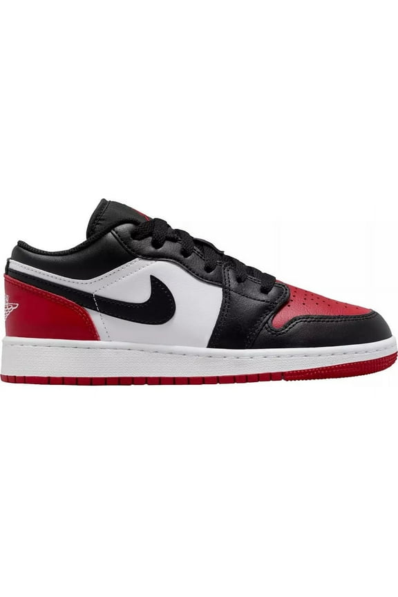 Big Kid's Air Jordan 1 Low White/Black-Varsity Red-White (553560 161) - 5