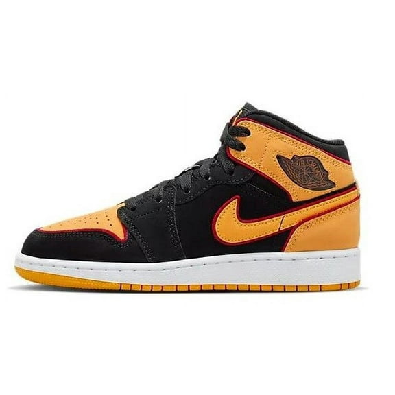 Big Kid's Air Jordan 1 Mid SE Black/Vivid Orange (FJ4924 008) - 6