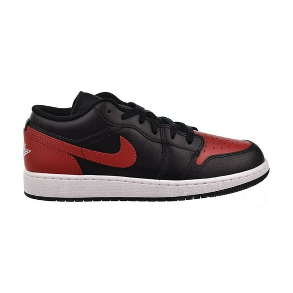 Big Kid's Jordan 1 Low Black/Varsity Red-Summit White (553560 067) - 5