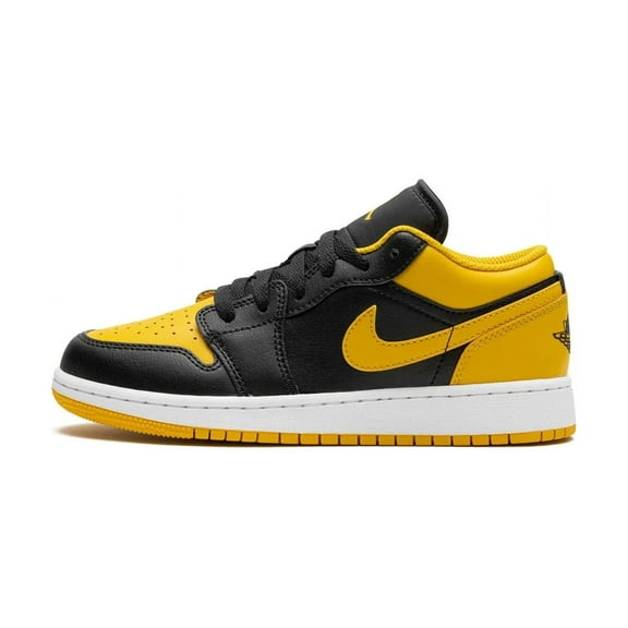 Big Kid's Jordan 1 Low Black/Yellow Ochre-White (553560 072) - 5.5